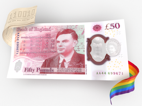 Банк Англии анонсировал банкноту в £50 с математиком Тьюрингом. Во время Второй мировой он взломал нацистские шифры