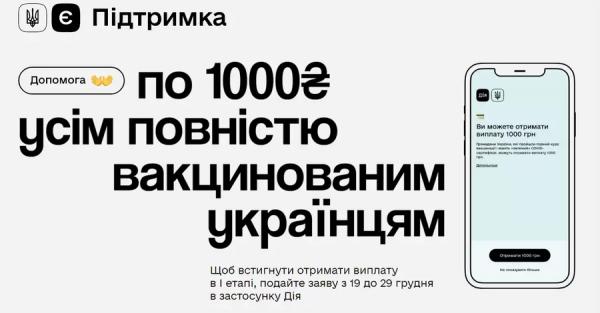 За сутки виртуальные карты для получения тысячи за вакцинацию оформили более 300 тысяч украинцев - 