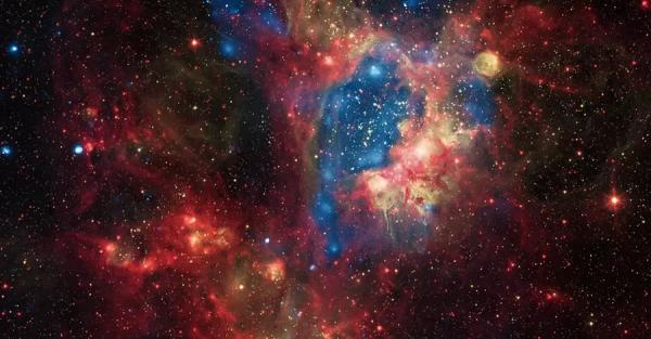 Телескоп НАСА сфотографировал галактическую разноцветную туманность в созвездии Золотая Рыба  - 