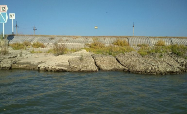 Устойчивость крайне мала: на украинском берегу Килийского гирла Дуная рушится дамба