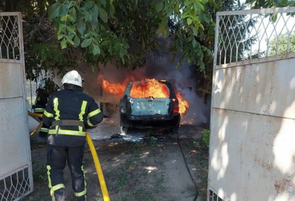 В Измаиле сгорел автомобиль