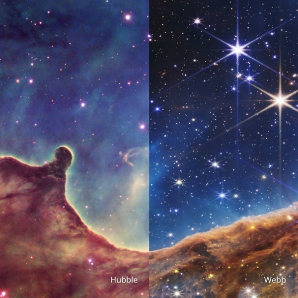 В NASA показали разницу между телескопом Джеймс Уэбб и Хаббл
