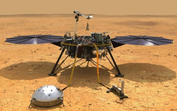 NASA показало снимки модуля InSight, умирающего на Красной планете