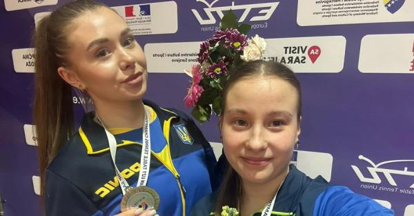 Украинки впервые завоевали серебро чемпионата Европы U21 в настольном теннисе  