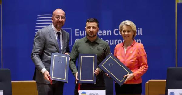 Зеленський у Брюсселі підписав безпекові угоди з ЄС, Естонією та Литвою 