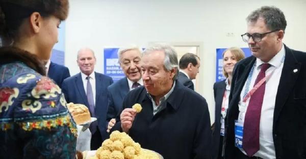 В ООН розповіли, що Гуттеріш сказав Путіну під час зустрічі на БРІКС 