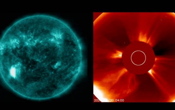 Мощный всплеск на Солнце вызвал перебои в радиосвязи Мощный всплеск на Солнце вызвал перебои в радиосвязи