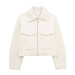 Стильний бомбер із букле на трикотажній основі