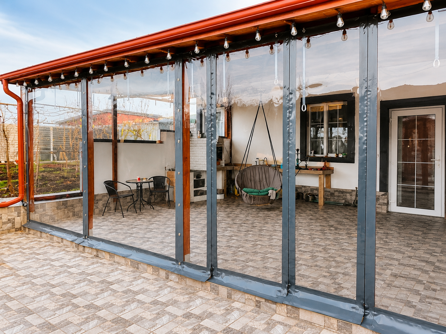 Изготовление и монтаж мягких (жидких) окон от компании Викнодом. Каролино Бугаз (Затока,Одесская обл.) Одесская обл.